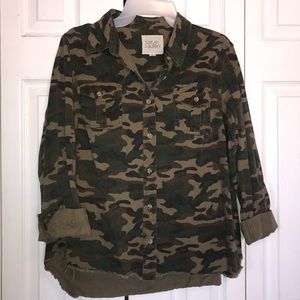 Camo button up shirt